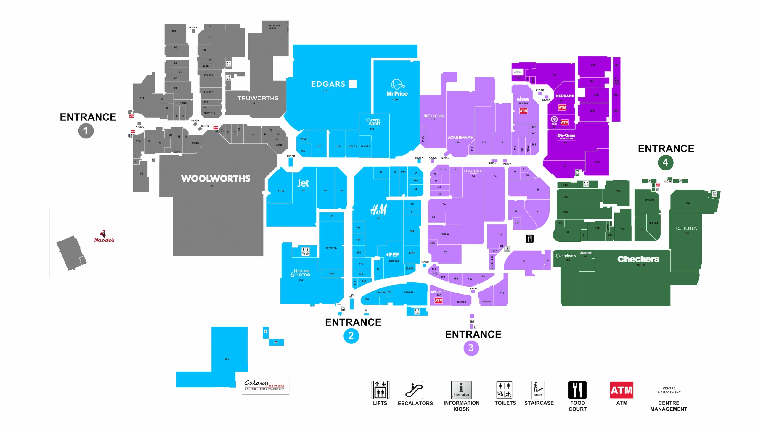 East Rand Mall Map